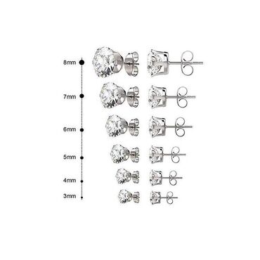 серебряные серьги с лазуритами: Популярные серьги - гвоздики из нержавеющей стали с шестью зубцами и