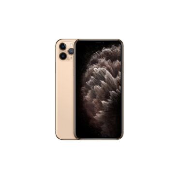 Apple iPhone: IPhone 11 Pro Max, Б/у, 256 ГБ, Золотой, Зарядное устройство, Защитное стекло, Чехол, 73 %