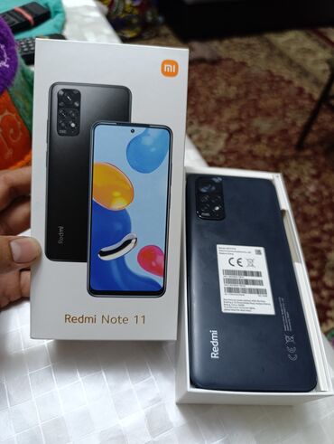 телефоны в оше: Redmi, Redmi Note 11, Колдонулган, 128 ГБ, түсү - Боз, 2 SIM