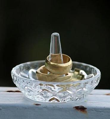 Ostali kućni dekor: Vintage Crystal Zaječar držač za prstenje. Starinski kristalni držač — 4