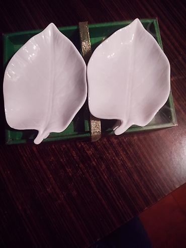 ramazan dekor: Yarpaq formasında 2 ədəd dəsti. - Material: ağ - Forma: yarpaq — 3