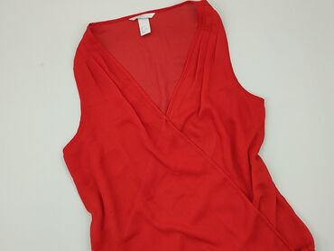 czerwona bluzki z falbankami: Blouse, H&M, M (EU 38), condition - Very good