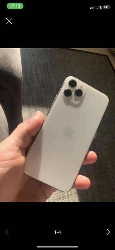 связи с переездом: IPhone 11 Pro, Колдонулган, 256 ГБ, Күмүш, Каптама, 72 %