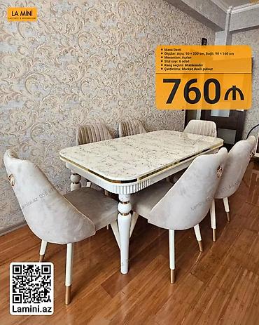 Mebel: Masa Dəsti – La Mini - Açılan mexanizmli yemək masası və 6 ədəd stul — 1