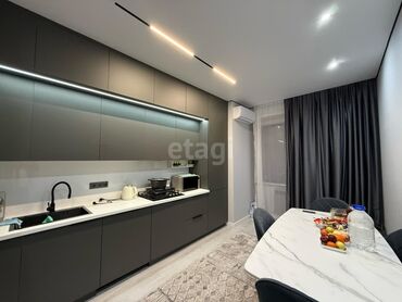 купить квартиру в бишкеке от застройщика: 2 бөлмө, 74 кв. м, Элитка, 16 кабат, Дизайнердик ремонт