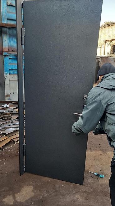 Металлические двери на заказ: Металлическая дверь на заказ, Для частного дома, Двухстворчатая, Железная, Кыргызстан, Бесплатный замер — 26