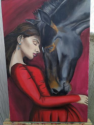 Ev üçün dekor: Yağlı boya ilə kətana çəkilmiş tablo satılır. Ölçü 40×60 sm. Yalnız vp — 2