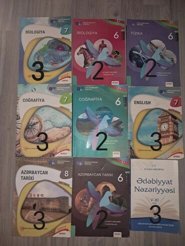 Müxtəlif fənlər üzrə məktəb dərslikləri toplusu. Bu topluya biologiya