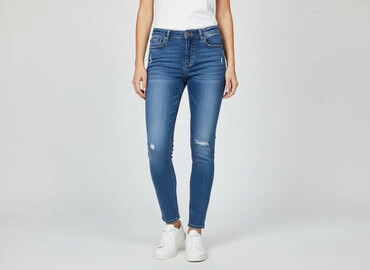 jeansy damskie z bardzo wysokim stanem: Stradivarius, Jeansy damskie, rozmiar S