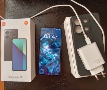 rədmi not 13: Redmi Note 13, 128 ГБ, цвет - Черный, Сенсорный, Отпечаток пальца