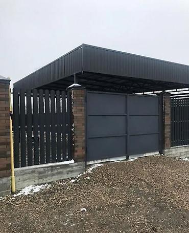 Навесы: Навес, Арочный, Металл, Поликарбонат, Установка — 7