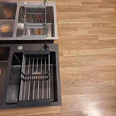 kasa: Yeni Kvadrat Mətbəx çanağı, Şkafsız, Paslanmaz polad, Pulsuz çatdırılma — 4