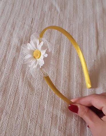 iqos uzice: Ženska rajf traka za kosu – žute boje, presvučena satenskom trakom. Sa — 2