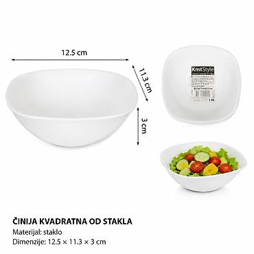 KMT Staklena kvadratna činija sa okruglim ivicama 2419926 -