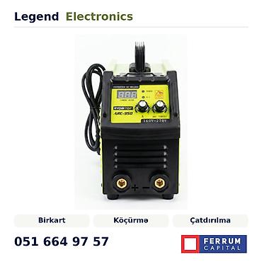 Elan başlığı: Qaynaq aparatı 950 Vt Legend Electronics-in 950 Vt gücə