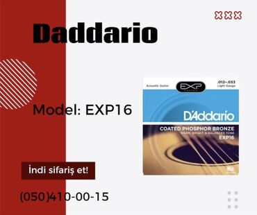 ucuz qarmonlar: Daddario akustik gitara simi

Model: EXP16