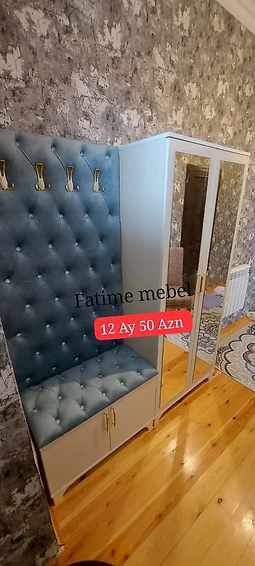 first home tekstil: Dəhliz üçün şkaf - Komplekt: yumşaq oturacaqlı və düyməli kürsülü — 1