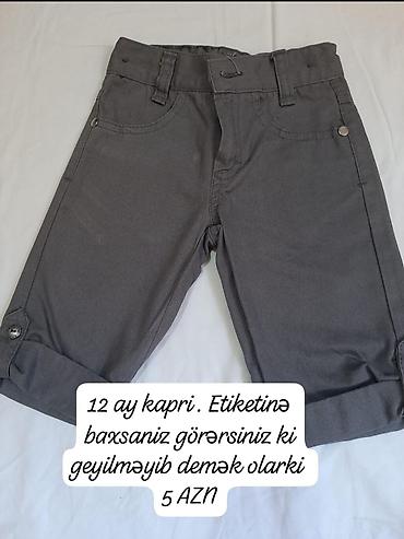Uşaq üçün kapri şalvar - Ölçü: 12 ay - Rəng: tünd boz - Model: 5 lalafo.az -da Uşaq üçün kapri şalvar - Ölçü: 12 ay - Rəng: tünd boz - Model: 5