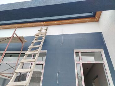 Fasad işləri: Fasad üçün WPC (kompozit ağac) dekorativ lamel və pervaz işləri - — 4