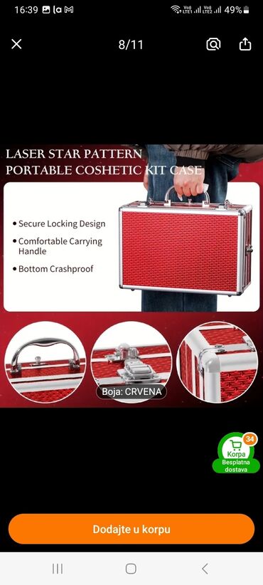 Šminka: Profesionalni kozmetički set šminke spakovan u prenosivi kofer — 4