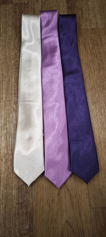 Галстуки, запонки: Галстуки мужские, новые. - Классические однотонные сатиновые — 1