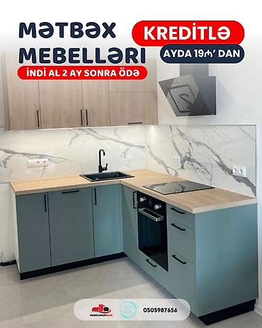 şaxda baba: Sifarişlə mətbəx dəsti, Özü çəkən petlələr, Mat laminat, Kredit var, Pulsuz çatdırılma — 4