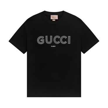 футболка gucci мужская: Футболка 3XL (EU 46), M (EU 38), L (EU 40), цвет - Черный