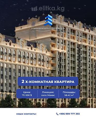 2 комнаты, 58 м², Южная Магистраль Элитка, 4 этаж, ПСО (под самоотделку)