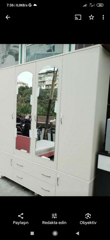 Dolablar: Yeni, Açılan, 3 qapılı Düz dolab, Şifonyer, Azərbaycan — 10