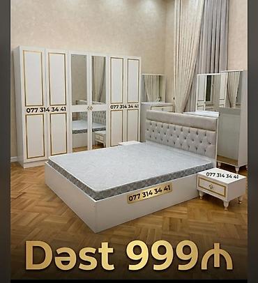Zərif klassik üslubda komplekt yataq otağı dəsti. Tərkibi: - 2