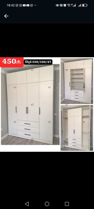 Dolablar: Yeni, Kupe, 5 qapı Düz dolab, Dolab-asılqan, Azərbaycan — 24