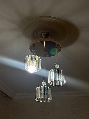 xrustal gablar: Çılçıraq, 3 lampa, Xrustal — 3