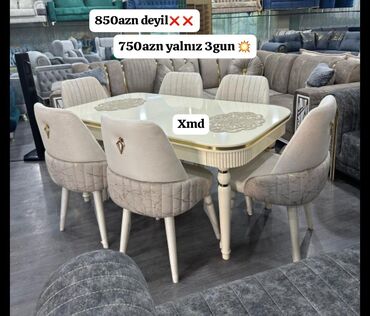 круглый стол на заказ: Qonaq otağı üçün, Yeni, 8 stul lalafo.az -da круглый стол на заказ: Qonaq otağı üçün, Yeni, 8 stul