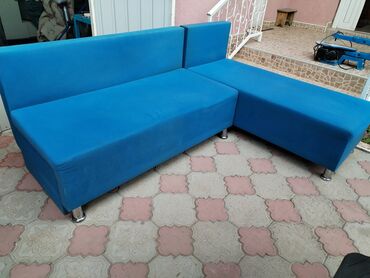 ugaone garniture bečej: Textile, Without pull-out mechanism, color - Blue, New