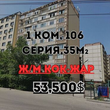 106 серия восток 5: 1 бөлмө, 35 кв. м, 106-серия, 8 кабат, Эски ремонт