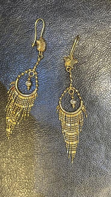 Sırğalar: Sırğa, Sarı qızıl, 750 Əyar, 9 g, Ünvandan götürmə — 2