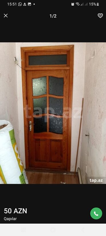 Arakəsmə qapılar: 90*2.40 karkaziynan üst wuwesiyle bir yerde . 5eded var. Hərəsi