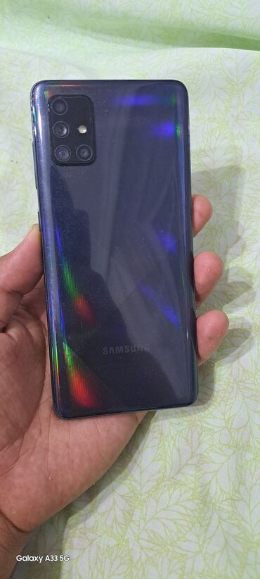 80 manata telefon: Samsung Galaxy A71, 128 GB, Barmaq izi, İki sim kartlı, Face ID