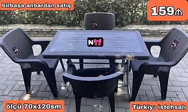 Садовая, уличная мебель: Satılır: *Birbaşa anbardan plastik masa dəsti* Qeyd:Yenidir,hazır əldə — 1
