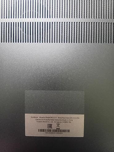 huawei noutbuk: Huawei noutbuk – 15.6" ekranlı, tam klaviatura (rəqəmsal bloklu) — 3