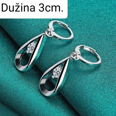 Minđuše: Set minđuša, Materijal: Biser, Cirkon — 8
