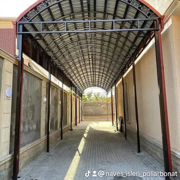 Dam işləri: Polkarbonatin satişi ve montaji 
Polikarbonat satişi 140-180m arasi — 3