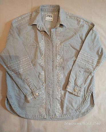 шорты zara: Джинсовый комплект: рубашка ZARA + шорты LIME — 2