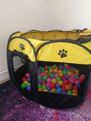 палатка домик: Складной игровой манеж-палатка с шариками - Яркий шестигранный манеж