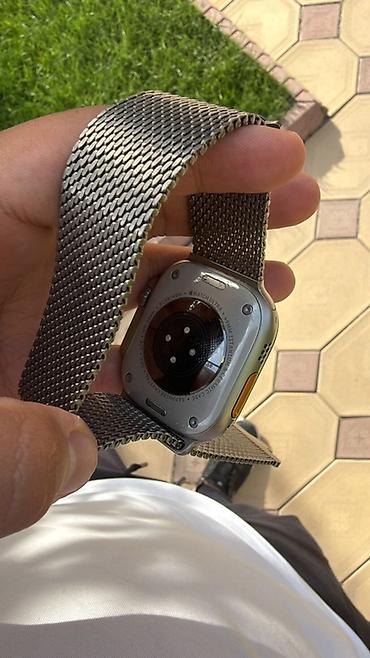 Смарт‑часы Apple Watch Ultra 2,корпус серебристый, с оранжевой кнопкой at lalafo.kg Смарт‑часы Apple Watch Ultra 2,корпус серебристый, с оранжевой кнопкой