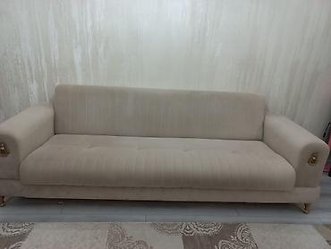 Divanlar: Bej rəngli, müasir dizaynlı yumşaq parça divan - Geniş oturma sahəsi — 2