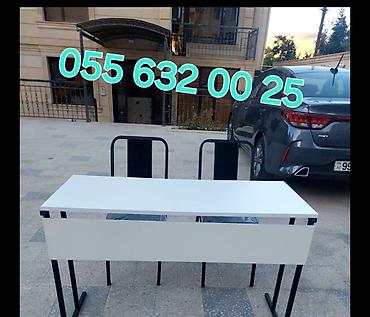 Mətbəx üçün, Yeni, Açılmayan, Dördbucaq masa, 2 stul