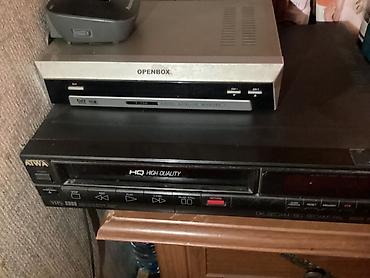 tuner satilir: OPENBOX F-300 rəqəmsal peyk qəbuledicisi + AIWA VHS 6080 video — 2
