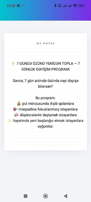 komputer format qiymeti: Xidmət: Özünüinkişaf və düşüncə dönüşümü proqramları Təsvir: - 21 — 2