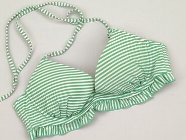 t shirty w zielone paski: Góra od stroju kąpielowego H&M, Tkaniny syntetyczne, stan - Bardzo dobry